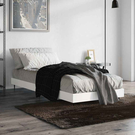 Vidaxl bedframe bewerkt hout wit 75x190 cm