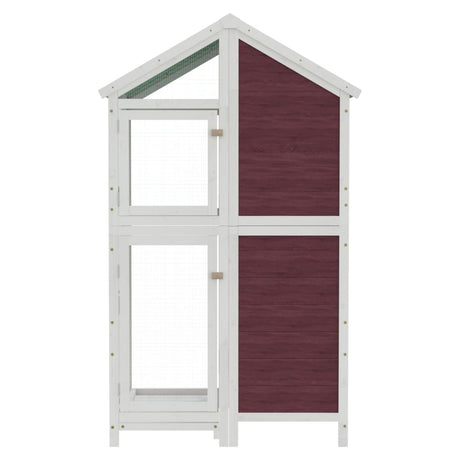 Woliera Vidaxx 97x81x152 cm z litego drewna sosnowego w kolorze mokka
