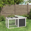 Vidaxl Rabbit Hutch 100,5x54x55 cm stałą sosnową szarość