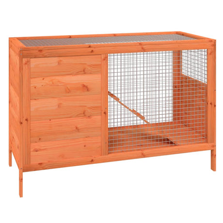 Klatka dla królika Vidaxxl 103x44x69,5 cm z litego drewna sosnowego w kolorze brązowym