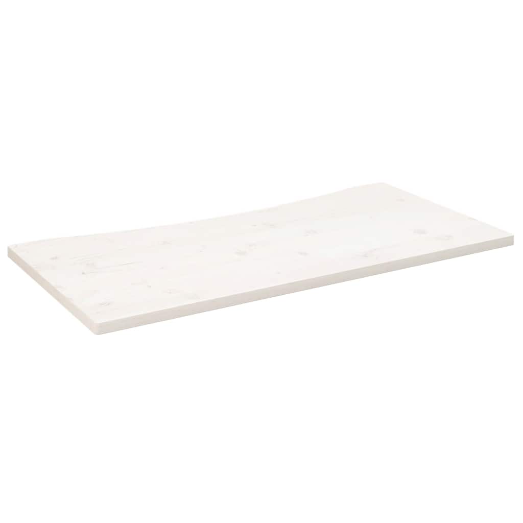 Vidaxl bureaublad 110x60x2,5 cm massief grenenhout wit