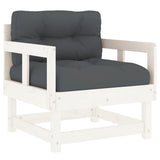 Vidaxl tuinstoelen met kussens 2 st massief grenenhout wit