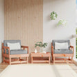 Vidaxl tuinstoelen 2 st met kussens massief douglashout