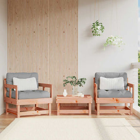 Vidaxl tuinstoelen 2 st met kussens massief douglashout