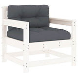 Vidaxl tuinstoelen met kussens 2 st massief grenenhout wit