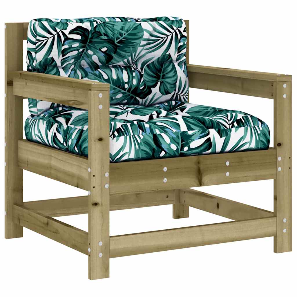 Vidaxl tuinstoelen 2 st met kussens geïmpregneerd grenenhout