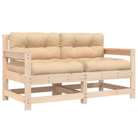 Vidaxl tuinstoelen 2 st met kussens massief grenenhout