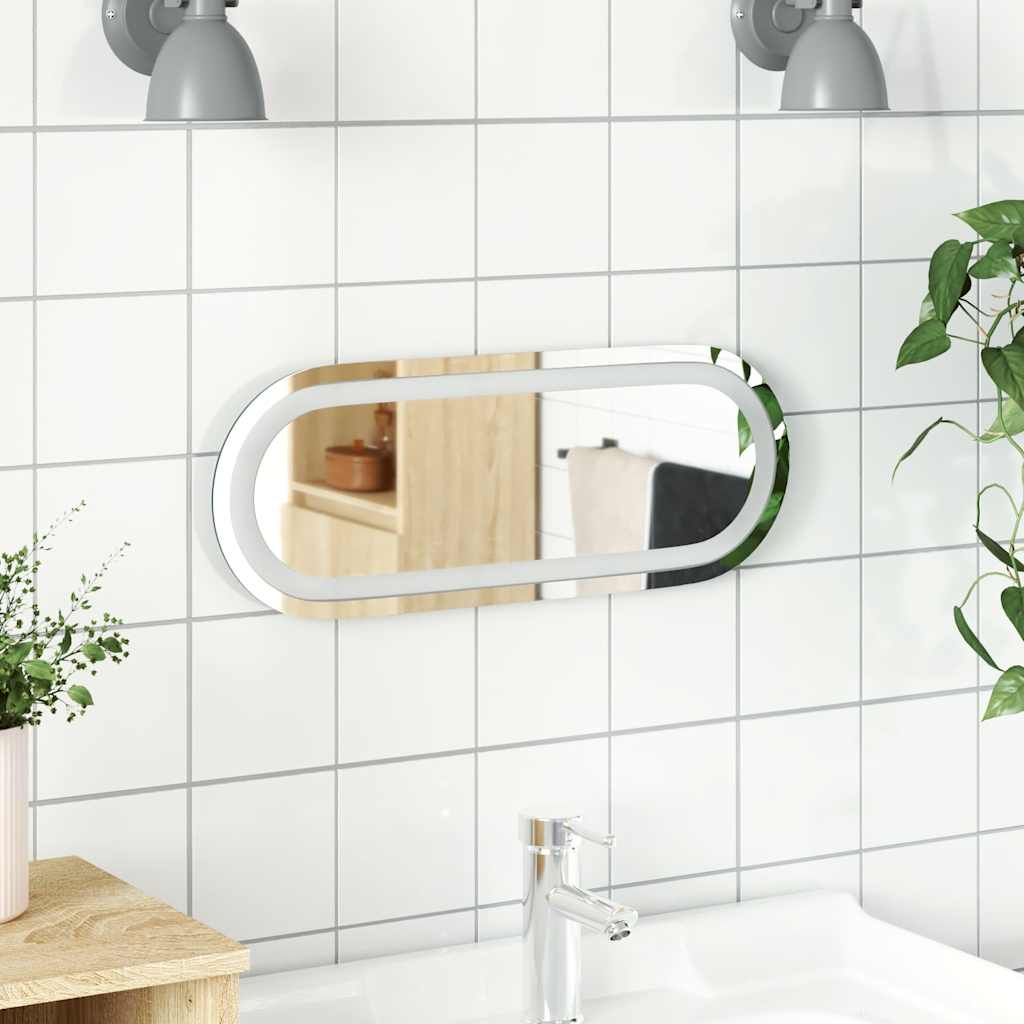 Vidaxl badkamerspiegel led 40x15 cm ovaal