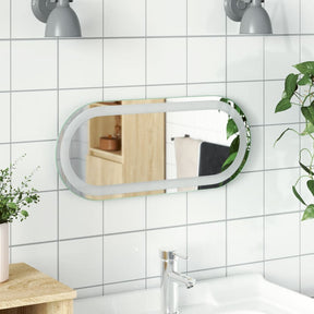 VidaXL Lustro łazienkowe LED, owalne, 60x25 cm