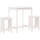 Vidaxl 3-delige barset massief grenenhout wit