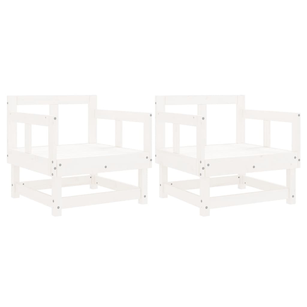 Vidaxl tuinstoelen 2 st massief grenenhout wit