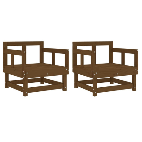 Vidaxl tuinstoelen 2 st massief grenenhout honingbruin