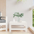 Vidaxl tuinvoetenbank massief grenenhout wit