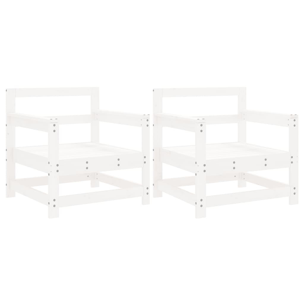 Vidaxl tuinstoelen 2 st massief grenenhout wit