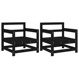 Vidaxl tuinstoelen 2 st massief grenenhout zwart