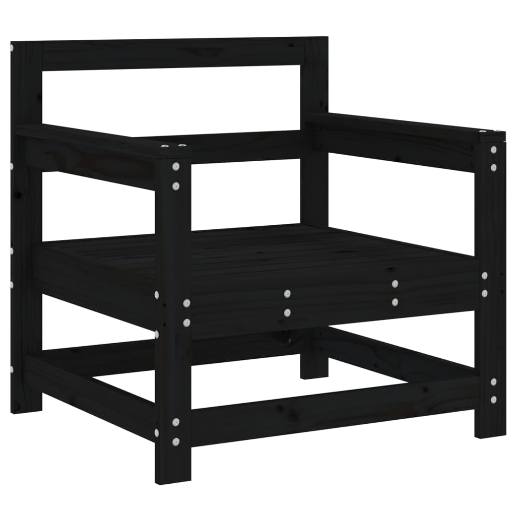Vidaxl tuinstoelen 2 st massief grenenhout zwart