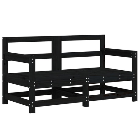 Vidaxl tuinhoekbanken 2 st massief grenenhout zwart