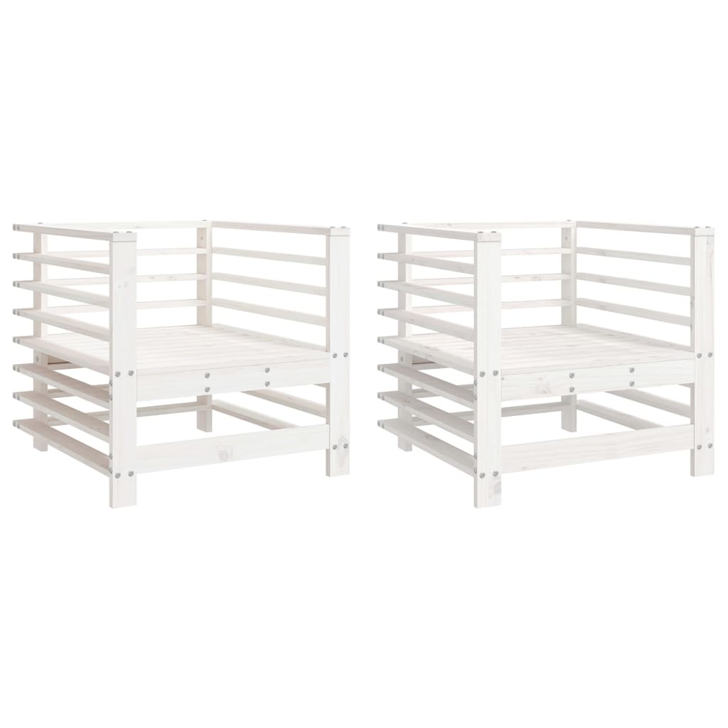 Vidaxl tuinstoelen 2 st massief grenenhout wit