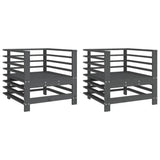 Vidaxl tuinstoelen 2 st massief grenenhout grijs