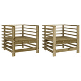 Vidaxl tuinstoelen 2 st geïmpregneerd hout