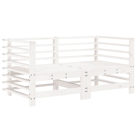 Vidaxl tuinhoekbanken 2 st massief grenenhout wit