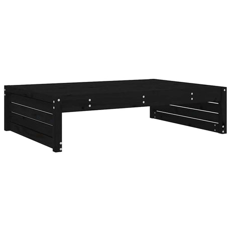Vidaxl tuinvoetenbank 120x80 cm massief grenenhout zwart