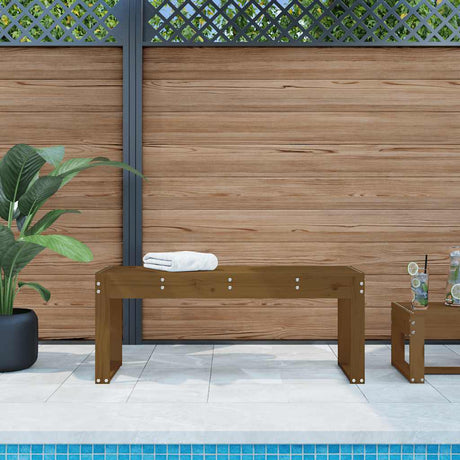Vidaxl tuinbank 110x38x45 cm massief grenenhout honingbruin