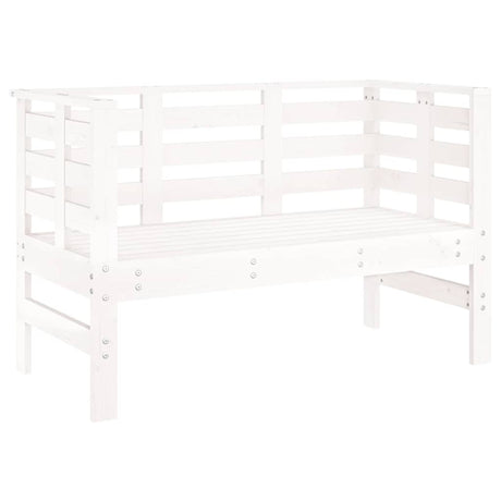 Vidaxl tuinbankje 111,5x53x71 cm massief grenenhout wit