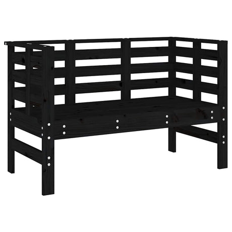Vidaxl tuinbankje 111,5x53x71 cm massief grenenhout zwart