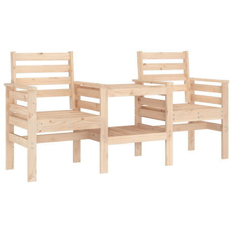 Vidaxl tuinbank met tafel 2-zits massief grenenhout