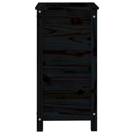 Donica Vidaxx 40x40x78 cm z litego drewna sosnowego w kolorze czarnym