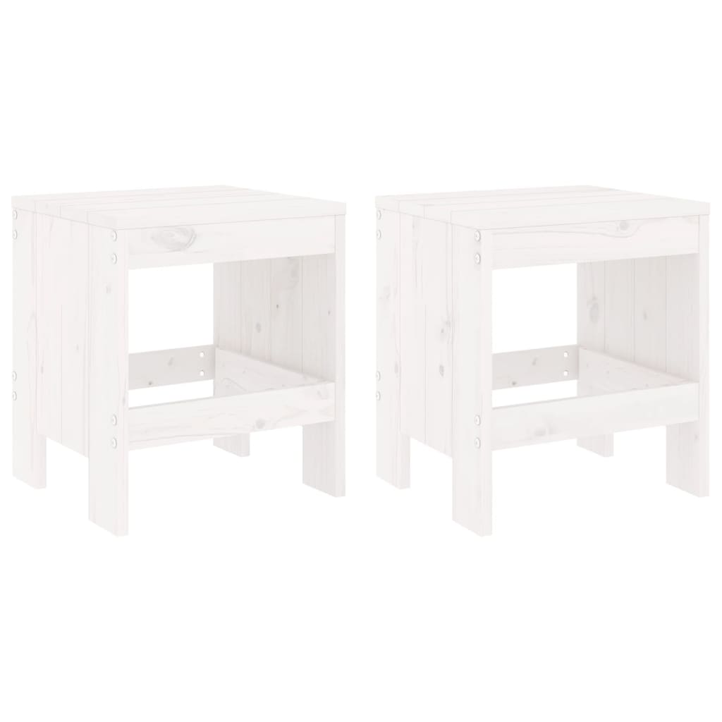 Vidaxl tuinkrukken 2 st 40x36x45 cm massief grenenhout wit