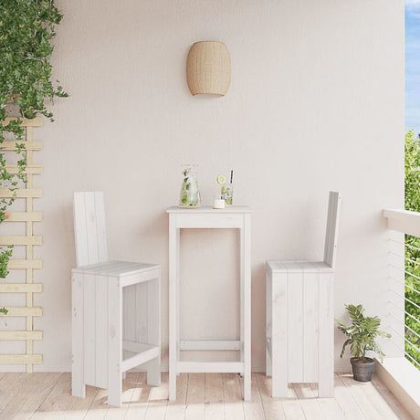 Vidaxl barkrukken 2 st 40x42x120 cm massief grenenhout wit