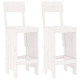 Vidaxl barkrukken 2 st 40x48,5x115,5 cm massief grenenhout wit