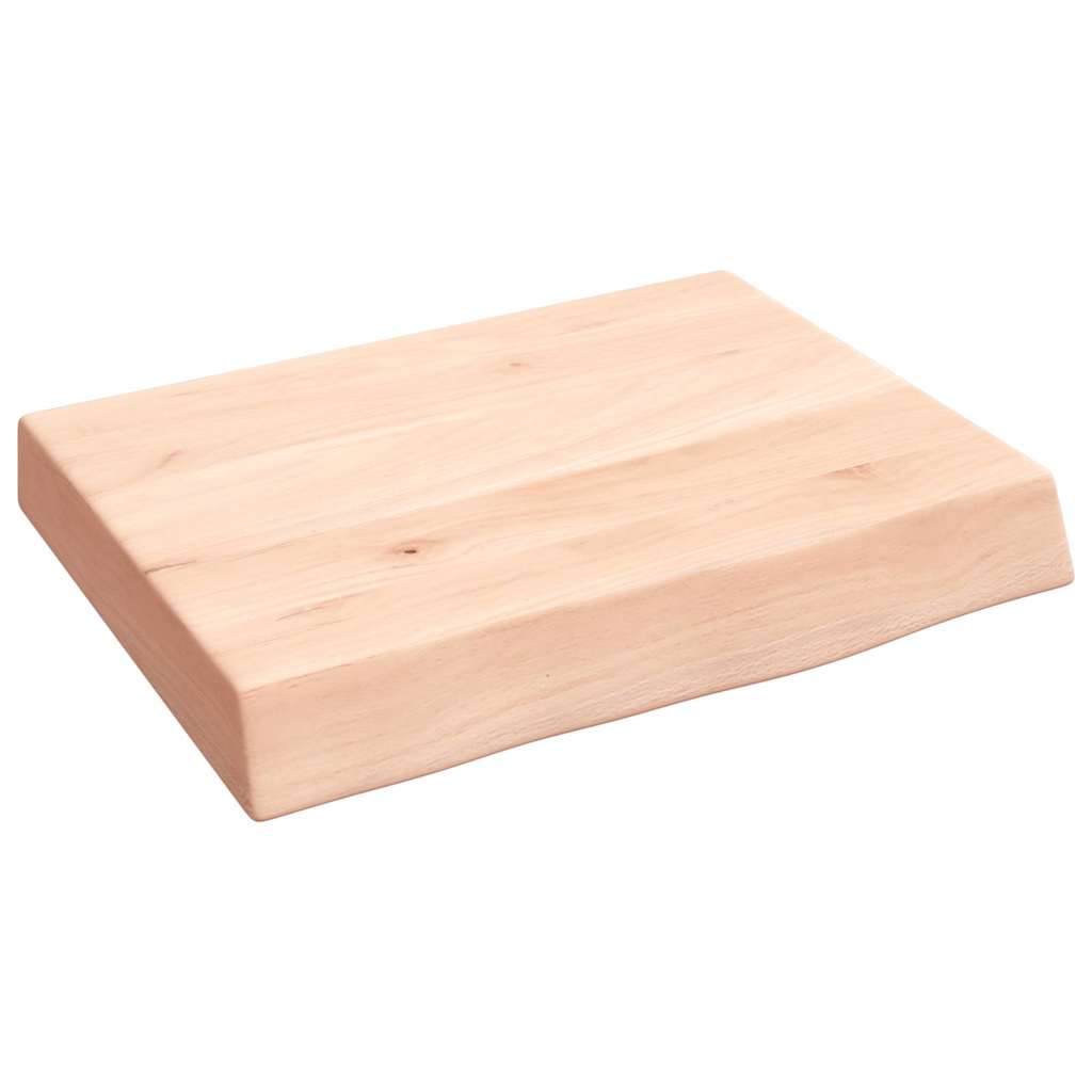 Vidaxl wandschap 40x30x(2-6) cm onbehandeld massief eikenhout