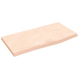 Vidaxl wandschap 60x30x(2-4) cm onbehandeld massief eikenhout