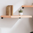 Vidaxl wandschap 60x60x(2-6) cm onbehandeld massief eikenhout
