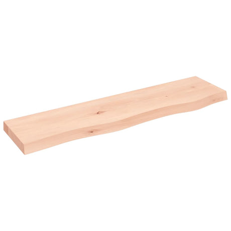 Vidaxl wandschap 80x20x4 cm onbehandeld massief eikenhout