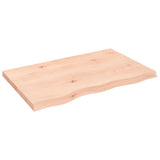 Vidaxl wandschap 80x50x(2-4) cm onbehandeld massief eikenhout