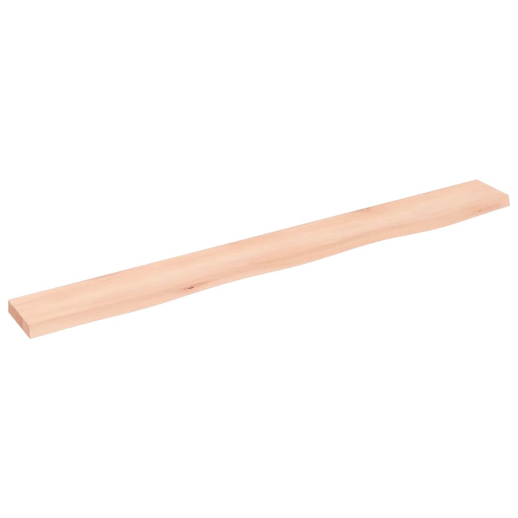 Vidaxl wandschap 100x10x2 cm onbehandeld massief eikenhout