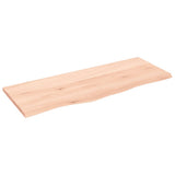 Vidaxl wandschap 100x40x2 cm onbehandeld massief eikenhout