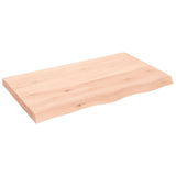 Vidaxl wandschap 100x60x(2-6) cm onbehandeld massief eikenhout