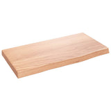 Vidaxl wandschap 40x20x2 cm behandeld massief eikenhout lichtbruin