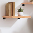 Vidaxl wandschap 40x40x(2-4) cm behandeld massief eikenhout lichtbruin