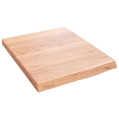 Vidaxl wandschap 40x50x(2-4) cm behandeld massief eikenhout lichtbruin