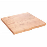 Vidaxl wandschap 60x60x(2-4) cm behandeld massief eikenhout lichtbruin