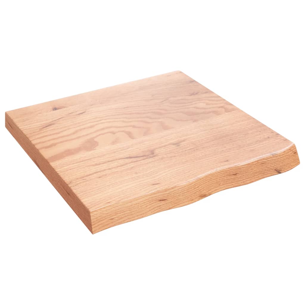 Vidaxl wandschap 60x60x(2-6) cm behandeld massief eikenhout lichtbruin