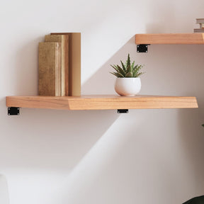 Vidaxl wandschap 60x60x(2-6) cm behandeld massief eikenhout lichtbruin