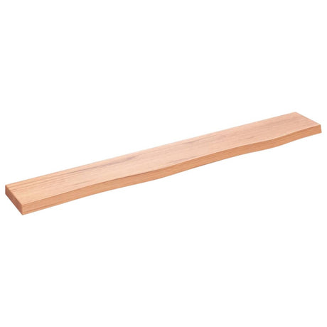 Vidaxl wandschap 80x10x2 cm behandeld massief eikenhout lichtbruin