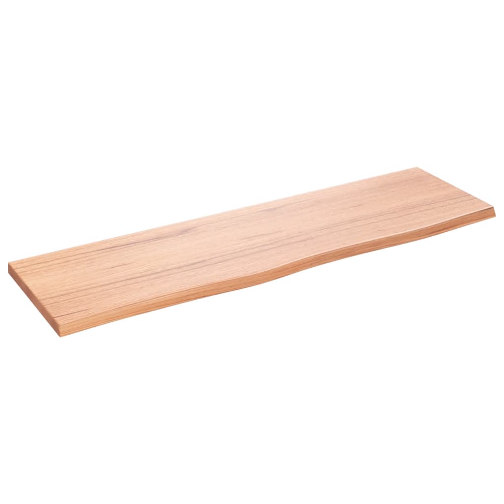 Vidaxl wandschap 100x30x2 cm behandeld massief eikenhout lichtbruin